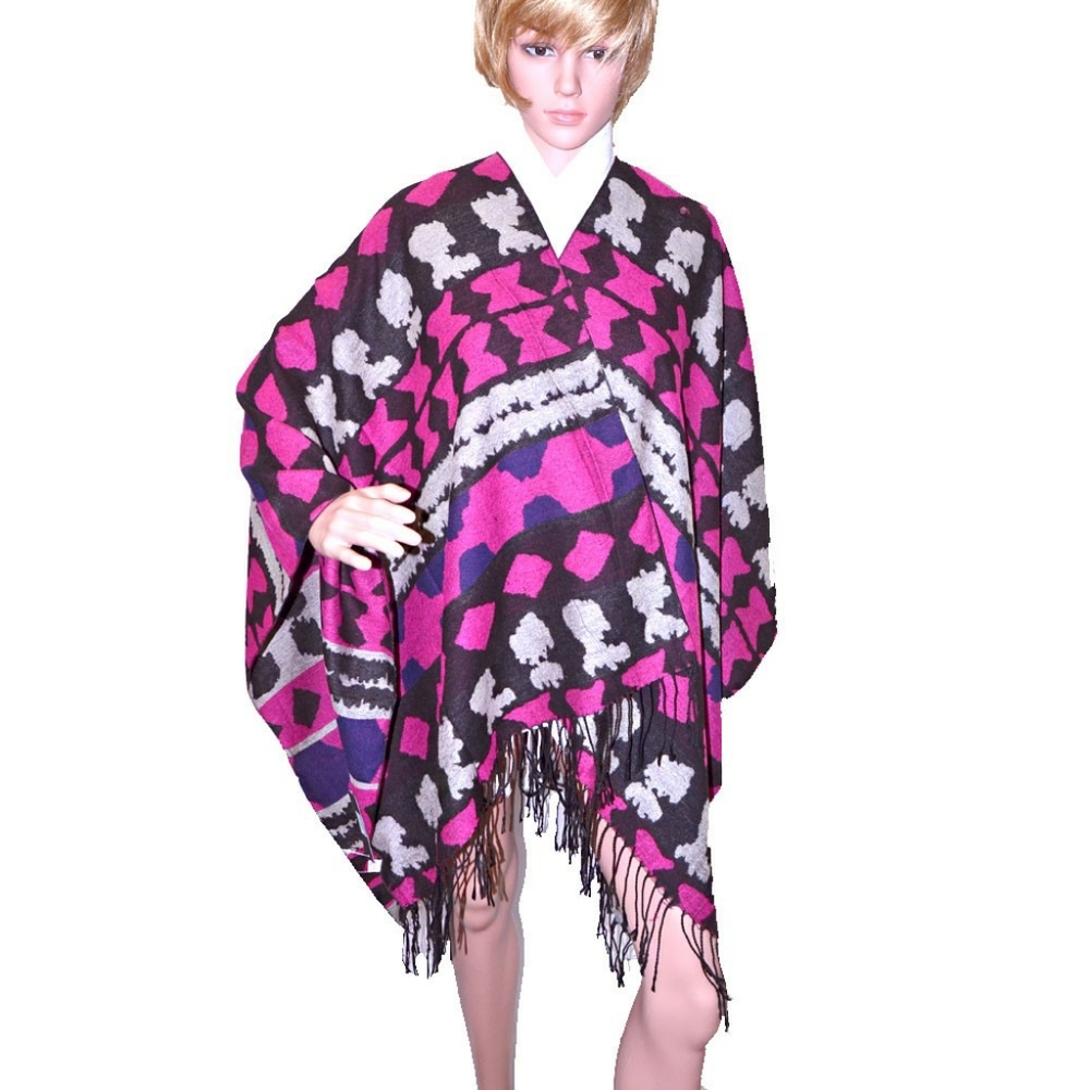 New Aztec print poncho